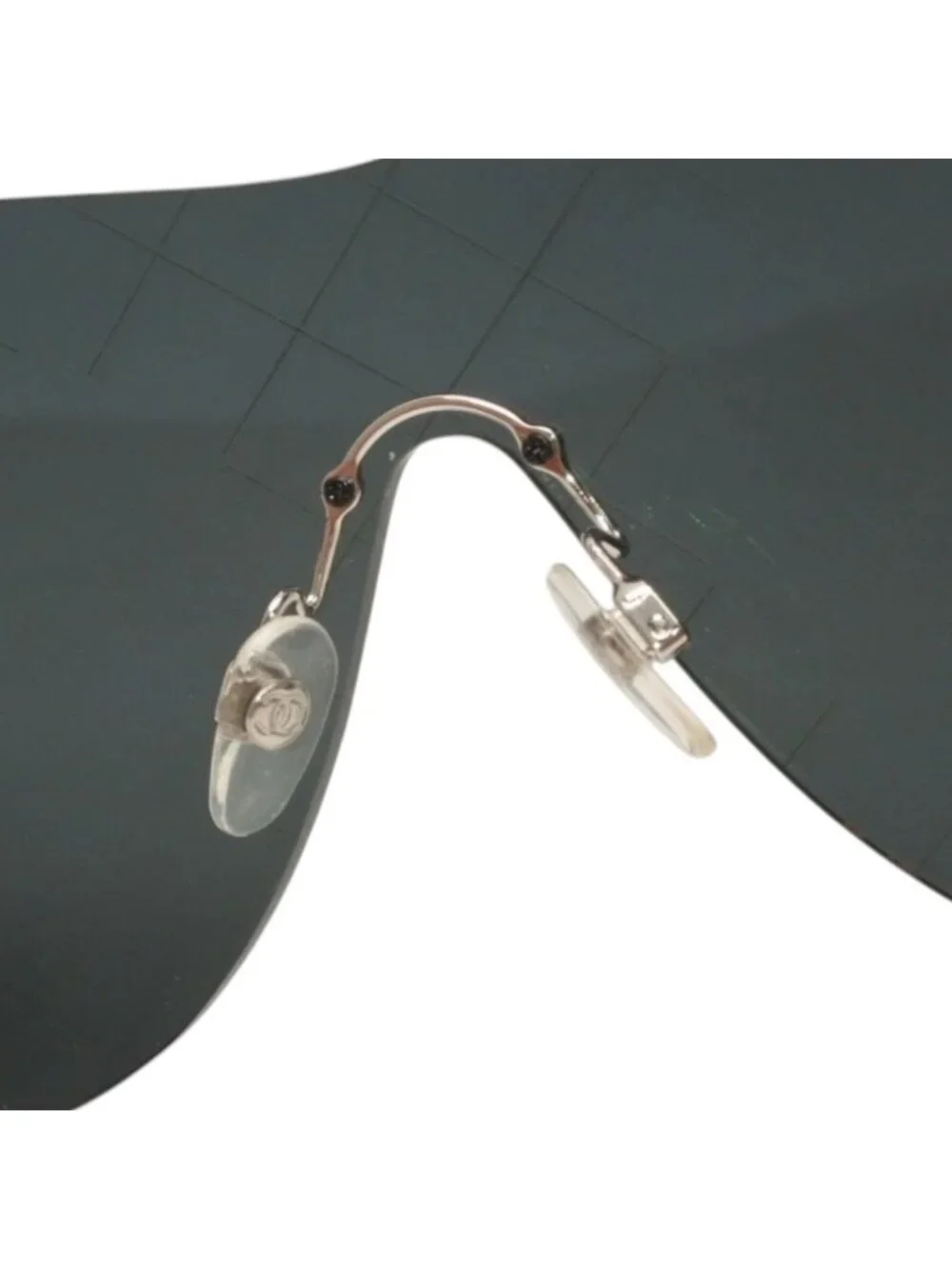 Chanel Rimless Sunglasses Eyewear CC Logo Black